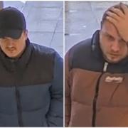 Police are appealing for information about these men over a reported theft from Boots in Haverfordwest.
