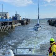 Angle lifeboat towed the yacht to safety.