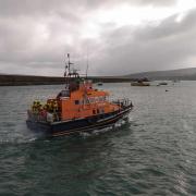 Multi agency response to fishing vessel in trouble in middle of Irish Sea