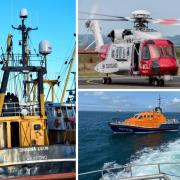 Coastguard helicoper 936 and the St Davids lifeboat were amonst those going to the aid of the Shauna Leon.