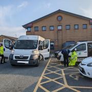 The spot checks were carried out as the transport vehicles dropped students off at the college