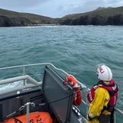 The lifeboat made best speed to search for the kayakers.