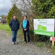 Councillor Di Clements and Phil Davies of Hungerford Farm Touring Caravan and Motorhome Park. Picture: Di Clements.