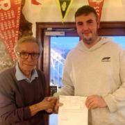 Joseph Fry gave Tenby Sailing Club £100 on behalf of St Catherine's Island and Fort