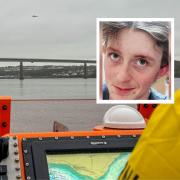 Angle RNLI lifeboat joined the search for missing Luke (inset).