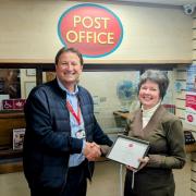 Sue Mock has celebrated 20 years as sub post mistress in Broad Haven