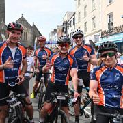 Riders celebrate completing the Carten100.