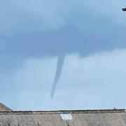 Images of the funnel cloud was posted by several Facebook users in South Pembrokeshire.