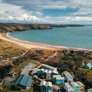 A bird's eye view of Freshwater East.