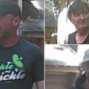 The three males who police want to speak to