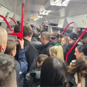Commuters packed onto the 7.37am Transport for Wales service from Risca to Cardiff Central