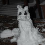 My attempt at a snow'hound' looks more like a cat.