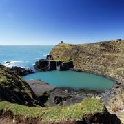 The Blue Lagoon at Abereiddy, has been named the best spot in Britain for wild swimming