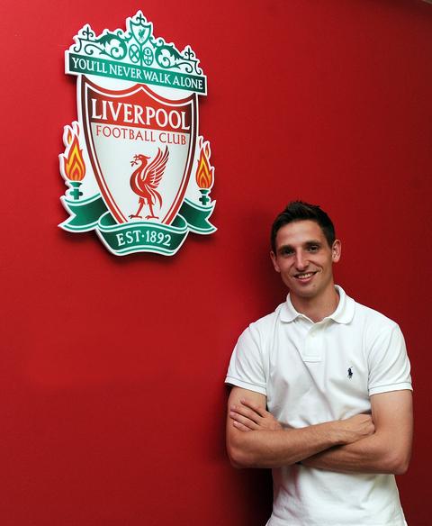 Joe Allen enjoying his football with Liverpool. Picture: LFC via Getty Images.
