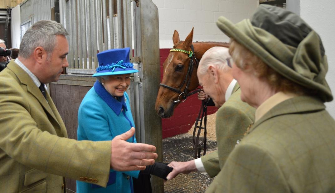 First stop for The Queen on her mini-tour of Pembrokeshire today was Cotts Equine Hospital in Robeston Wathen where she was greeted by local cub scouts and well-wishers.