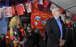 Jeremy Corbyn speaks to the crowd. PICTURE: Martin Cavaney