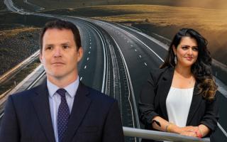 Composite image showing Lee Waters and Natasha Asghar. Original pictures: Huw Evans Picture Agency (left)/PA Wire (right)/Pexels (background)