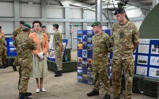 Princess Anne meeting soldiers at Brawdy. Picture: Stephen Hughes via Our Pembrokeshire Memories