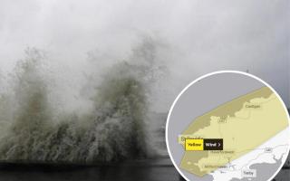 Storm Debi is forecast to bring strong winds in coastal areas.