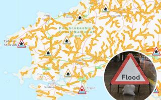 Flood warnings and alerts across west Wales.