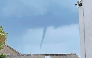Images of the funnel cloud was posted by several Facebook users in South Pembrokeshire.