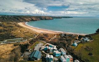 A bird's eye view of Freshwater East.