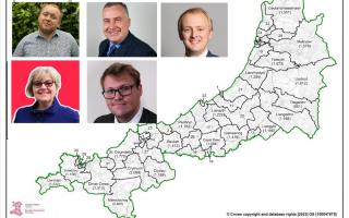 There are now five candidates in Ceredigion Preseli, from top left: Tomos Barlow, Mark Williams, Ben Lake, Jackie Jones, and Aled Thomas. Pictures: Candidate’s own/Pembrokeshire County Council/ Boundary Commission.