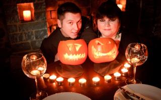 Chef James Hogarth Jones and assistant manager Rose Thompson go green for Halloween at The Grove, St. David’s