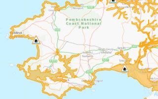 Several flood alerts remain in place for Pembrokeshire and the surrounding areas.