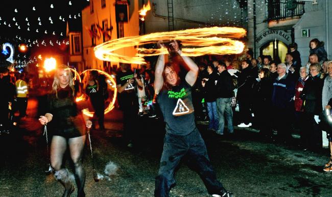 Pembrokeshire Fire Spinners in action. Picture: Gareth Davies Photography